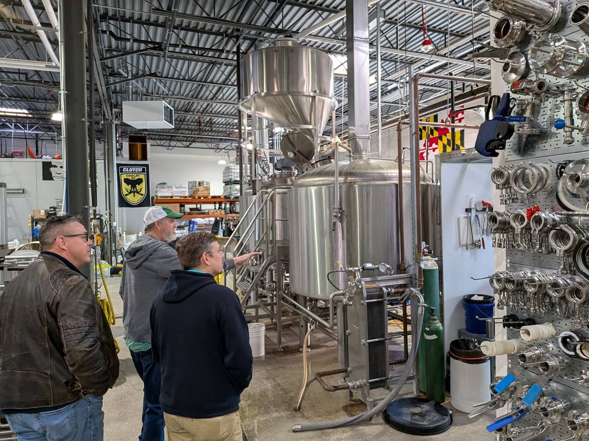 DMV Looths touring Rockwell Brewery
